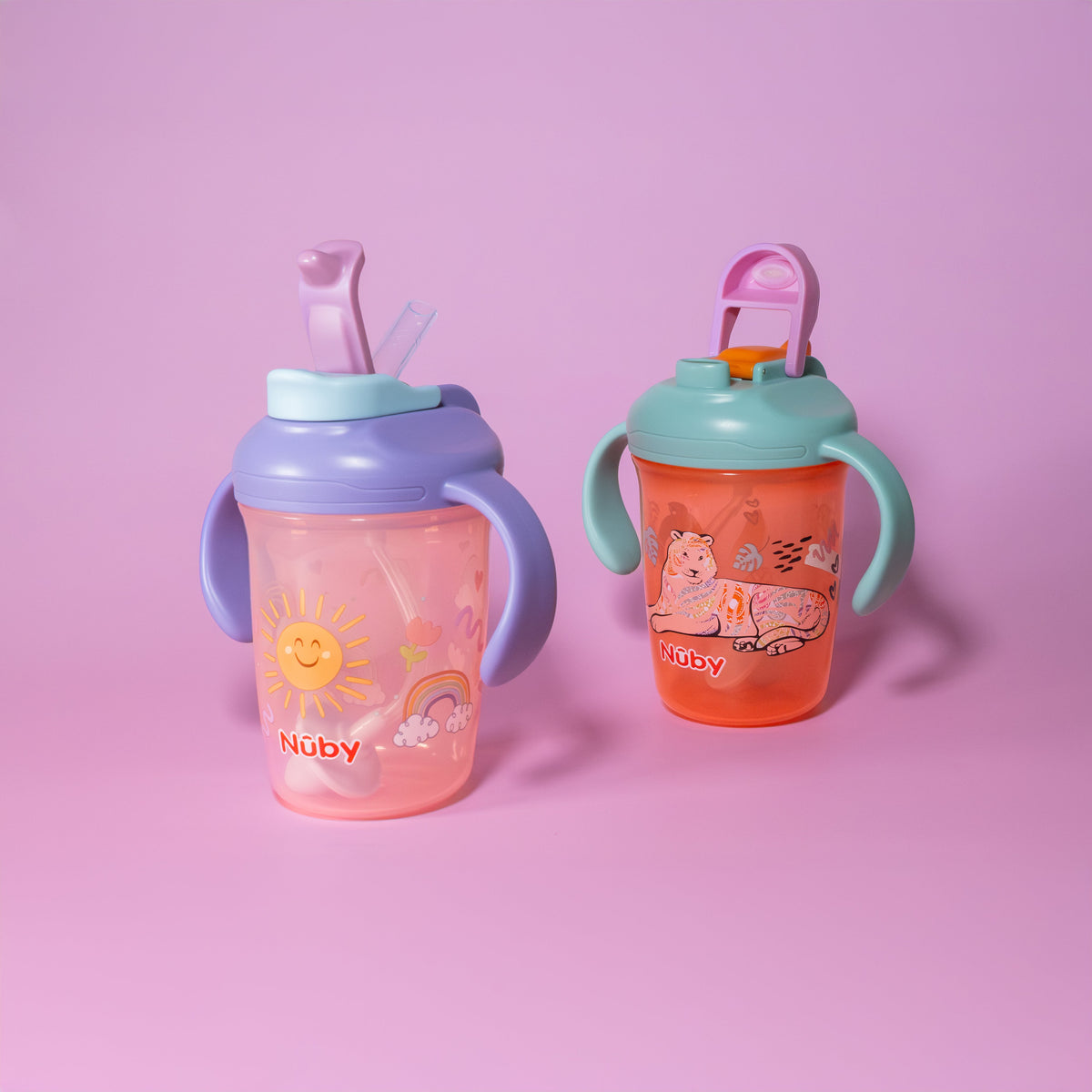 2-in-1 Toddler Cup (2 Pack) | Tiger & Rainbows