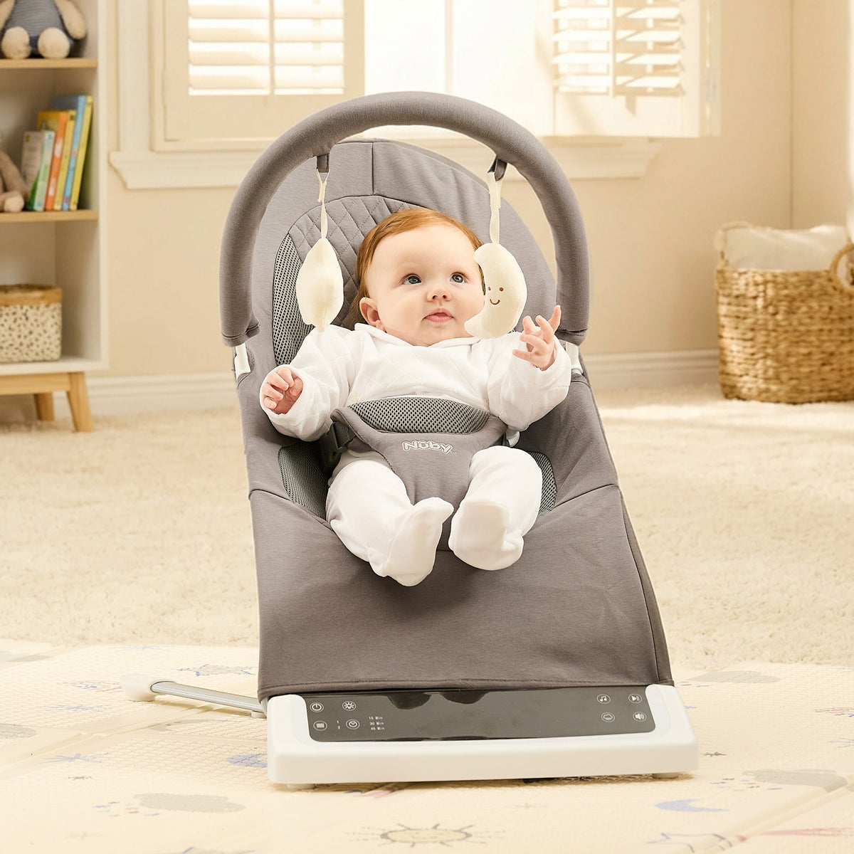Deluxe Baby Bouncer Seat | Grey