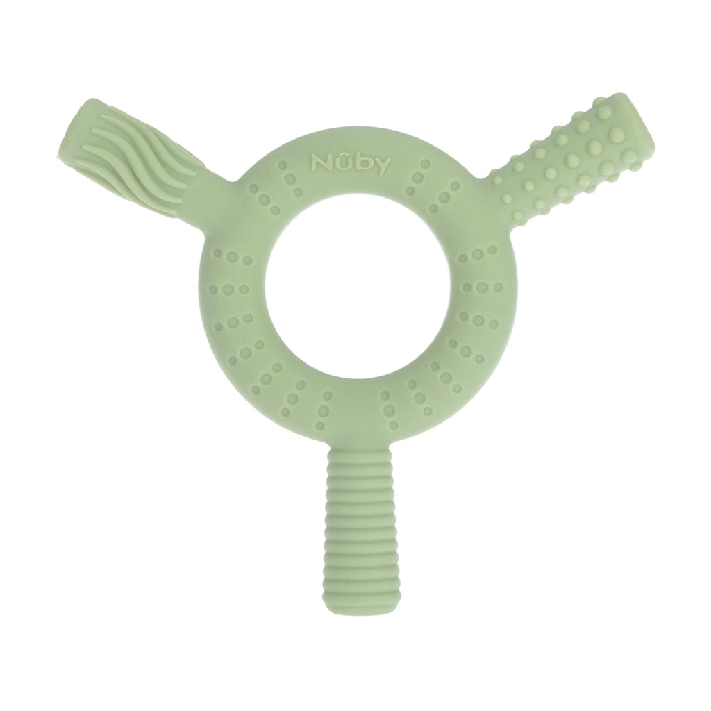 Hollow Sensory Tube Teethers | Green/Blue